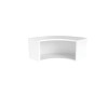 Jemini Reception Modular Corner Riser Unit 800x800x400mm White KF71553