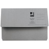Q-Connect Document Wallet Foolscap Grey Pack of 50, unopened pack of 50 grey foolscap document wallets for organizing and storing papers.