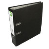 Q-Connect Lever Arch File Paperbacked A4 Black (10 Pack), black lever arch file with metal rings and paper backing for organized document storage.