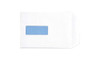Q-Connect C5 Envelope 100 gsm Window Peel and Seal - White, Pack of 500, white envelope with a blue window on the front.