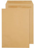 Q-Connect C4 Envelope 80 gsm Manilla Self Seal - Pack of 250, image of two beige manilla self-sealing C4 envelopes with peel-and-seal strips at the top