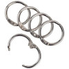 Q-Connect Binding Ring 19mm, set of 5 metal binder rings with open and closed clasp design for organizing and binding documents.
