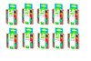 Q-Connect Key Fobs 6 Assorted (10 Pack), image showing ten key fobs in colorful packaging arranged in two rows.