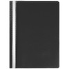 Q-Connect A4 Project Folder - Black (Pack of 25), black A4 size document folder with a side elastic closure for organizing papers.