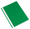 Q-Connect A4 Project Folder - Green (Pack of 25), green plastic file folder with white and green striped elastic closure.
