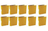 Q-Connect 25mm 2 Ring Binder Polypropylene A4 Yellow Pack of 10, yellow polypropylene ring binders arranged in two rows of five.