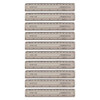 Q-Connect Acrylic Shatter Resistant Ruler 15cm Clear, pack of 10, lined up in a row showing measurement markings.