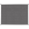 Q-Connect Aluminium Frame Felt Noticeboard with Fixing Kit 1200x900mm Grey, front view of the grey felt noticeboard with aluminium frame for office or classroom use.