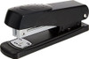 Q-Connect Metal Half Strip Stapler KF01044 - Black, a black metal stapler designed for half strip staples used in office and professional settings.