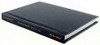 Q-Connect Feint Ruled Casebound Notebook 192 Pages A6, navy blue hardcover notebook with gold embossed text on the spine.