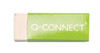 Q-Connect Plastic Eraser White (20 Pack), white plastic eraser in green packaging