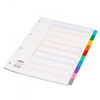 Concord Index Multicolour-tabbed Mylar-Reinforced 4 Holes 10-Part A4 White Ref 00801/CS76