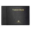 Pukka Pad, Concord Visitors Record Book Refillable 3 Ring Binder with 50 Sheets, 2000 Entry Spaces, Black, showing the black cover with 'Visitors Book' and 'Concord' logo in gold text.