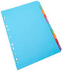 Concord 10 Part Assorted Heavy Weight Bright A4 Divider, colorful multi-tab heavy-weight divider for organizing documents.