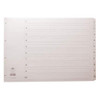 Concord Classic Index Mylar-reinforced Oblong Punched 4 Holes 1-10 A3 White Ref 04601/CS46, white index file sheet with numbered lines from 1 to 10 and four holes for filing.