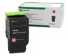 LEXMARK C2320M0 Magenta Return Program toner cartridge, black with green top and pink magenta label