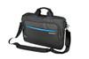Monolith 15.6 inch Laptop Backpack or Bag, a black bag with blue accents and multiple compartments, designed for carrying a 15.6-inch laptop and accessories.