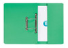 ELBA Strongline Spring Pocket Files, 36mm Capacity Foolscap Green - Pack of 25, green folder with metal spring latch and white label pocket for organizing and storing documents.