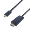 Connekt Gear 2m USB 3.1 Connector Cable Type C male to HDMI male, black cable with Type C and HDMI connectors for high-speed data transfer and video output.