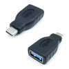 Connekt Gear USB 3 Adapter Type C Male to A Female with OTG Function, black compact adapter for connecting Type C devices to USB A ports.