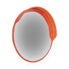 GPC TMH45Z Traffic Mirror with Hood, 45cm x 45cm x 45cm, Orange, oval safety mirror with protective hood for traffic safety and surveillance