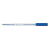 5 Star Office 938651 1.00/0.77 mm Medium Clear Barrel Tip Line Ball Pen - Blue, pack of 20, with transparent barrel and blue ink