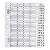 5 Star Index 230 micron Card with Clear Mylar Tabs 1-100 A4 White, image of index cards with numbered tabs from 1 to 100, including clear Mylar tabs for easy organization.