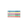 5 Star Disposable Mechanical Pencil Retractable with 3 x 0.7mm Lead Assorted Barrels [Pack 10], color variety of retractable mechanical pencils in blue, yellow, pink, green, and orange.