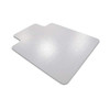 Advantagemat PVC Lipped Chair Mat for Carpets up to 6mm, 115 x 134cm, image of a clear plastic chair mat designed to protect carpeted floors from chair wheels.