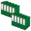 Esselte, A4 Lever Arch File, 75 mm Spine, 500 sheets Capacity, PP, Plastic Cover, No. 1 Mechanism, Files & Folders, Green, Pack 10, 628544