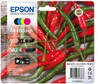 Epson 503XL Chillies, Genuine Multipack, XL Black Standard Colours Ink Cartridges, image of red and green chillies on the packaging.