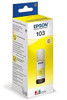 Epson 103 Ecotank Yellow Ink Cartridge, product packaging with yellow and white colors showing the ink cartridge inside the box.
