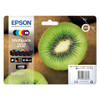 Epson 202 Kiwi Genuine Multipack, 5-colours Ink Cartridges, Claria Premium Ink, Black/Yellow/Magenta/Cyan, Standard Capacity