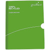 GRAFFICO A4 Recycled Case Bound Feint Ruled 160 Pages Notebook, green cover with white text indicating 100% recycled material and casebound design.