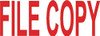Colop 'File Copy' Green Line Word Stamp - Red, close-up of the red ink stamp with bold text 'FILE COPY' in red.