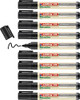 edding 28 Ecoline Whiteboard Marker - Black, box of 10 whiteboard pens with round tip, 1.5-3 mm, suitable for whiteboards, flipcharts, pinboards, memo boards, sketchnotes, and refillable.