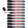 edding 360 whiteboard marker - black, 10 refillable whiteboard pens with round tips (1.5-3 mm), ideal for whiteboards, flipcharts, pinboards, magnetic and memo boards, suitable for sketchnotes.