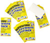 UHU 42196 White Tack Mastic Adhesive Non-staining Handy Pack Ref 2633, multiple packs of white adhesive on yellow packaging with product details and a white board.