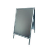 Deflecto A1 Aluminium Pavement Display Board with Snap Frame - Silver, A1 Free Standing Notice Board with Literature Sign Holder for outdoor advertising and information display.