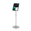 Deflecto A4 Bevelled Edge Floor Standing Sign Holder, Adjustable Portrait & Landscape Display Boards Free Standing, Telescopic Display Stand.