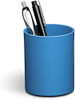 Durable ECO 775906 Pen Holder Blue Angel Certified, 1 Item, Blue, holding black and silver pens.