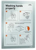 Durable DURAFRAME Self-Adhesive Magnetic Frame, A4 silver document frame for professional signage with washing hands proper instruction image
