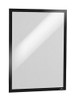 Durable DURAFRAME Self-Adhesive Magnetic Frame, A3 size in black, with a sleek black border and clear glass front, designed for professional internal signage, pack of 6 frames.