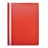 Elba A4 Project Folder - Red, with Customisable Cover (Pack of 50), red A4-sized folder with a white spine strip for organizational customization.