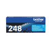 BROTHER TN-248C Toner Cartridge, Cyan, Single Pack, Standard Yield, Includes 1 x Toner Cartridge, Genuine Supplies, in blue packaging with large white number 248