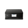 Canon PIXMA TS8750 Wireless Colour All-In-One Inkjet Photo Printer - A4, Print, Copy, Scan | Wi-Fi, Mobile Printing, SD Card Printing | 6-Ink Cartridges, modern black printer with touchscreen display for versatile printing needs.