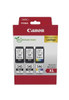 Canon PG-545XL x 2 and CL-546XL High-Yield Genuine Ink Cartridges, Pack of 3, including 2 black and 1 color cartridges, in a cardboard multipack.