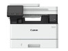 Canon i-SENSYS MF463dw 3-in-1 Wireless Mono Laser Printer, front view of the office printer showing the LCD touchscreen, paper tray, and multifunctional design for printing, copying, and scanning.