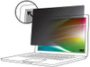 3M Bright Screen Privacy Filter for 12.5in Laptop, 16:9, BP125W9B, application on a laptop screen showing privacy protection with a side view illustration.