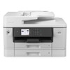 Brother MFC-J5740DW Wireless Colour Inkjet Printer, A4 4-in-1 multifunction printer with print, copy, scan, and fax capabilities, featuring Wi-Fi, USB, NFC connectivity, A3 printing, 8.8cm LCD screen, and UK plug.
